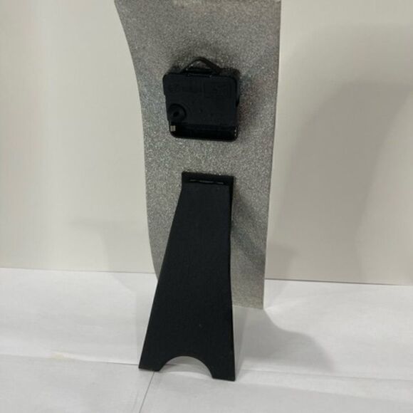 AngelStar Cozenza Collection Metallic White Blue Brown Desk Easel Clock-11.5" - Picture 7 of 7